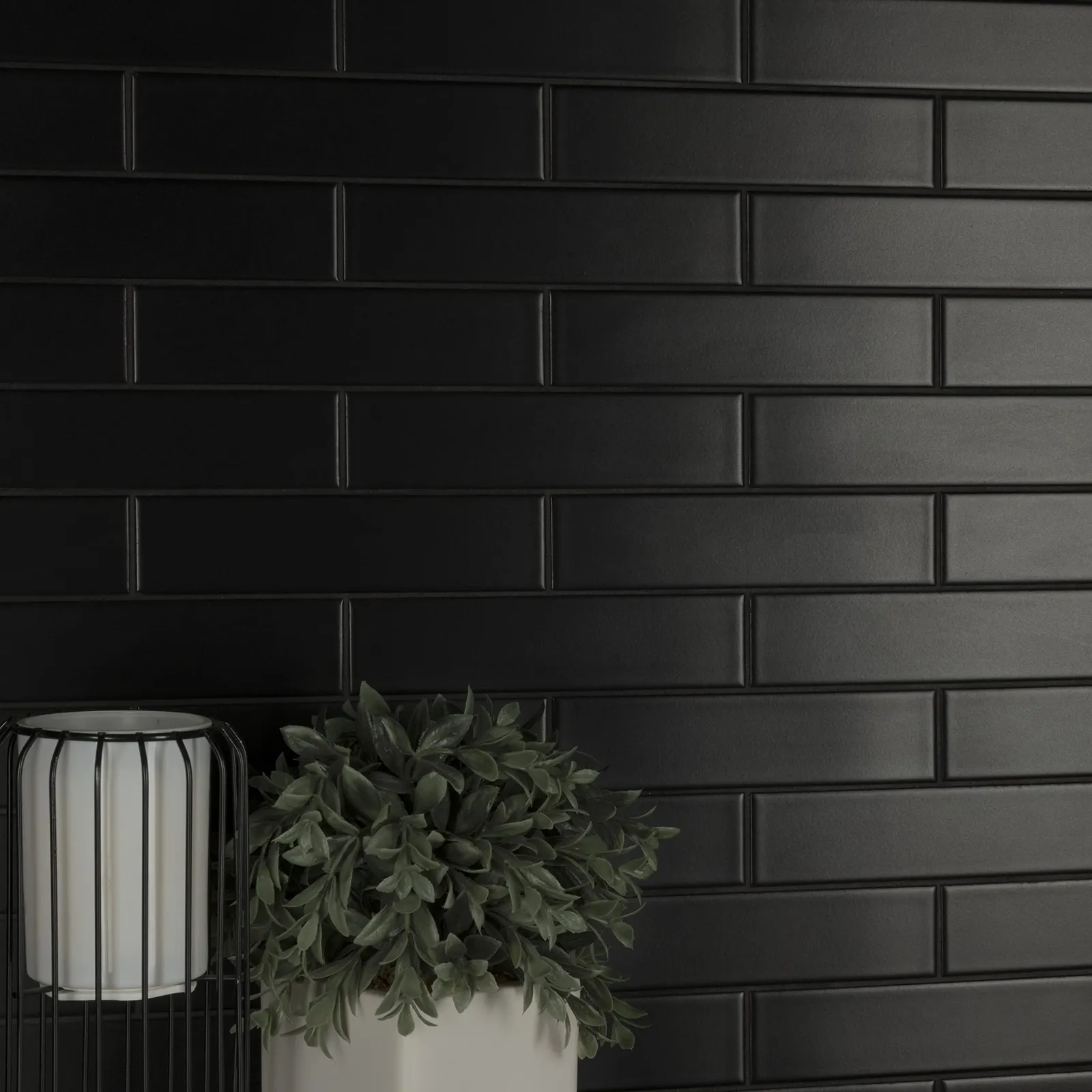 Flat Brick Negro Mate